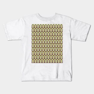 Retro Curves in Olive Kids T-Shirt